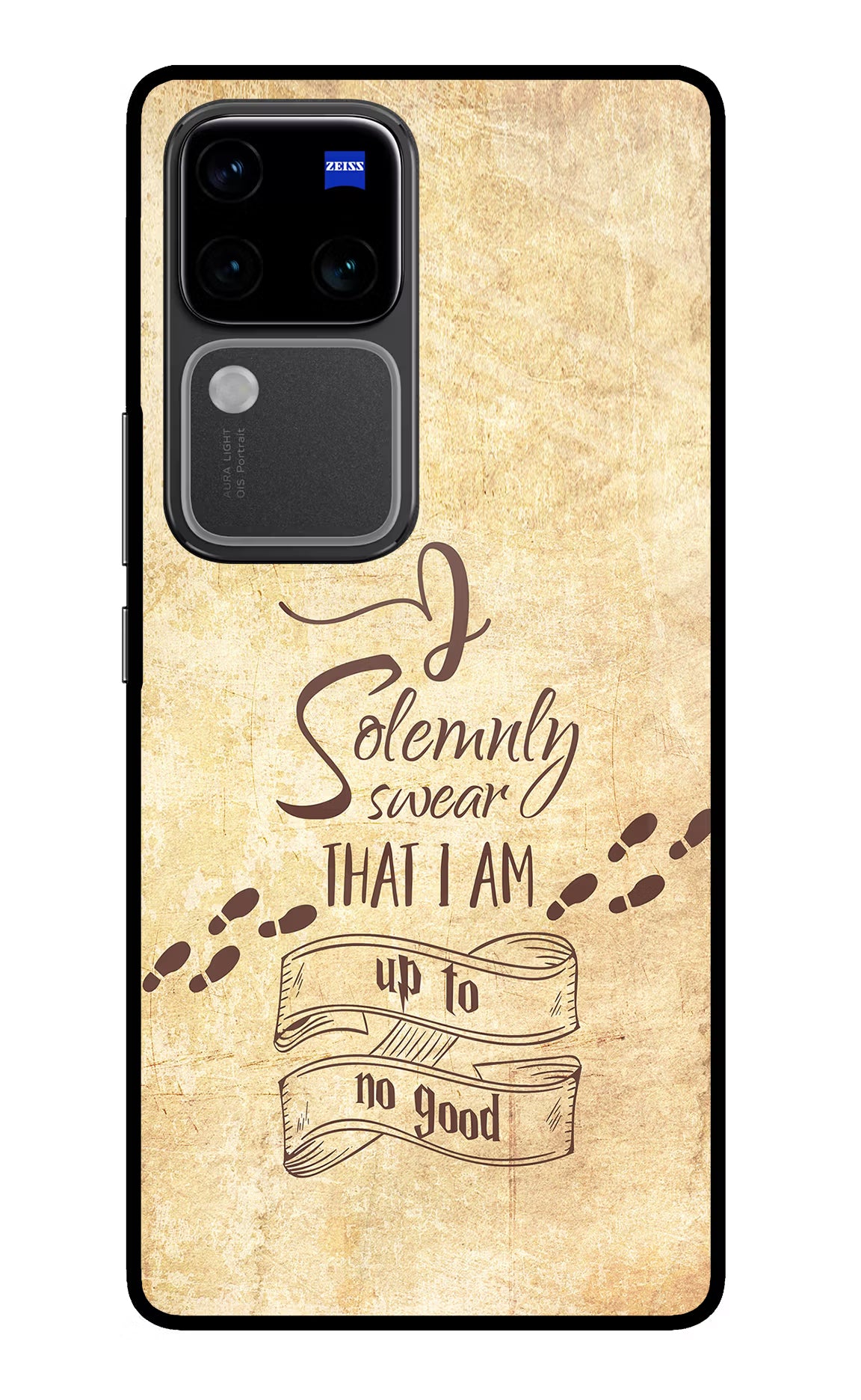 I Solemnly swear that i up to no good Vivo V30 Pro 5G Glass Case Back Cover by Casekaro