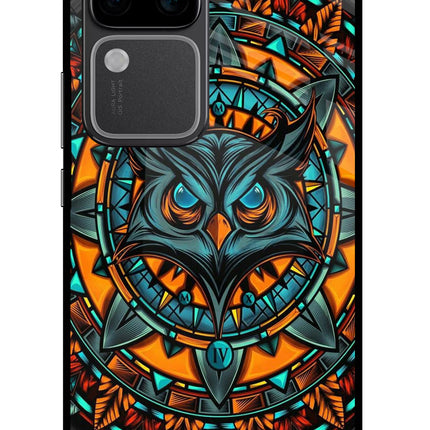 Angry Owl Art Vivo V30 Pro 5G Glass Case