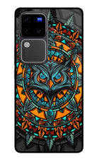 Angry Owl Art Vivo V30 Pro 5G Glass Case