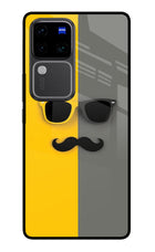Sunglasses with Mustache Vivo V30 Pro 5G Glass Case