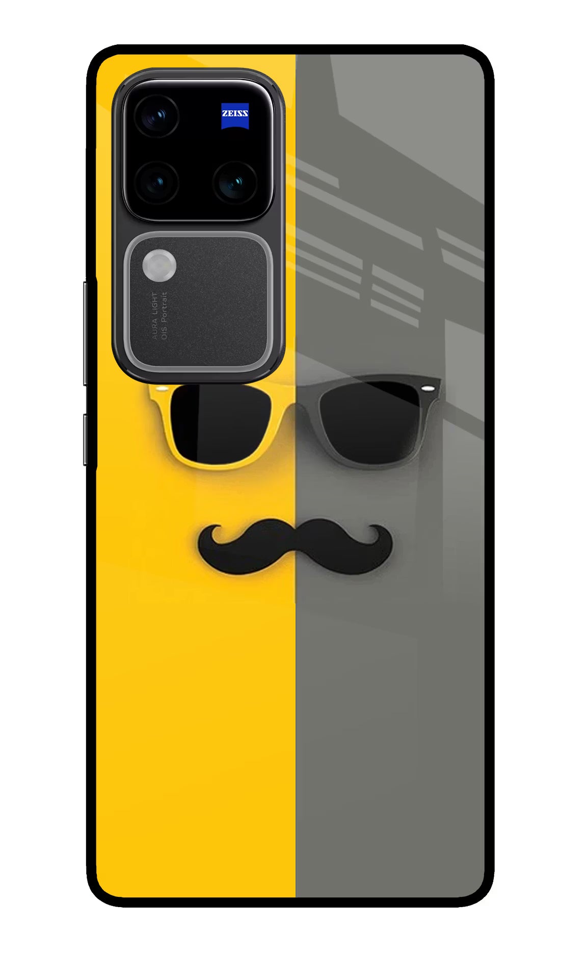 Sunglasses with Mustache Vivo V30 Pro 5G Glass Case