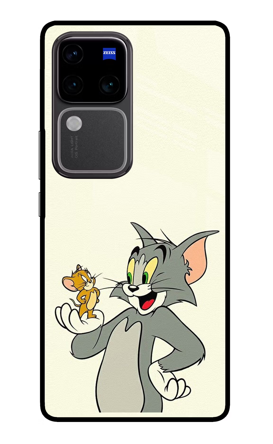 Tom & Jerry Vivo V30 Pro 5G Glass Case Back Cover by Casekaro
