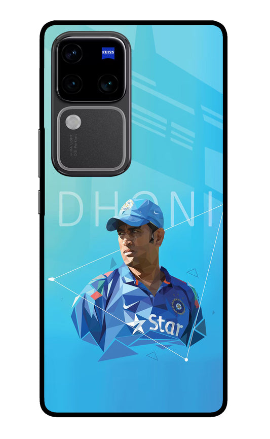 Dhoni Artwork Vivo V30 Pro 5G Glass Case