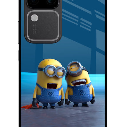Minion Laughing Vivo V30 Pro 5G Glass Case
