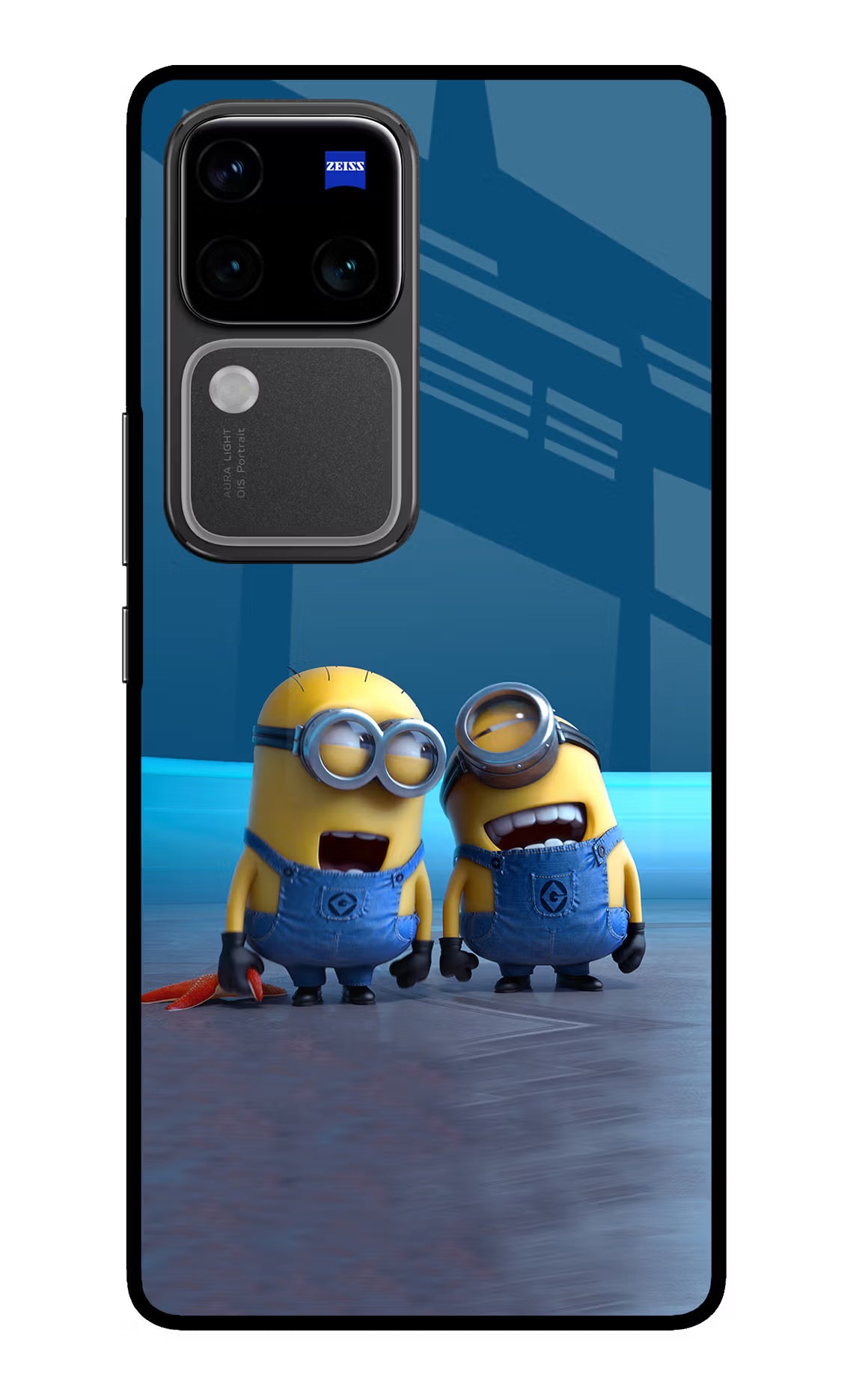 Minion Laughing Vivo V30 Pro 5G Glass Case Back Cover by Casekaro