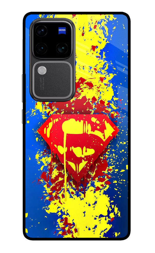 Superman logo Vivo V30 Pro 5G Glass Case
