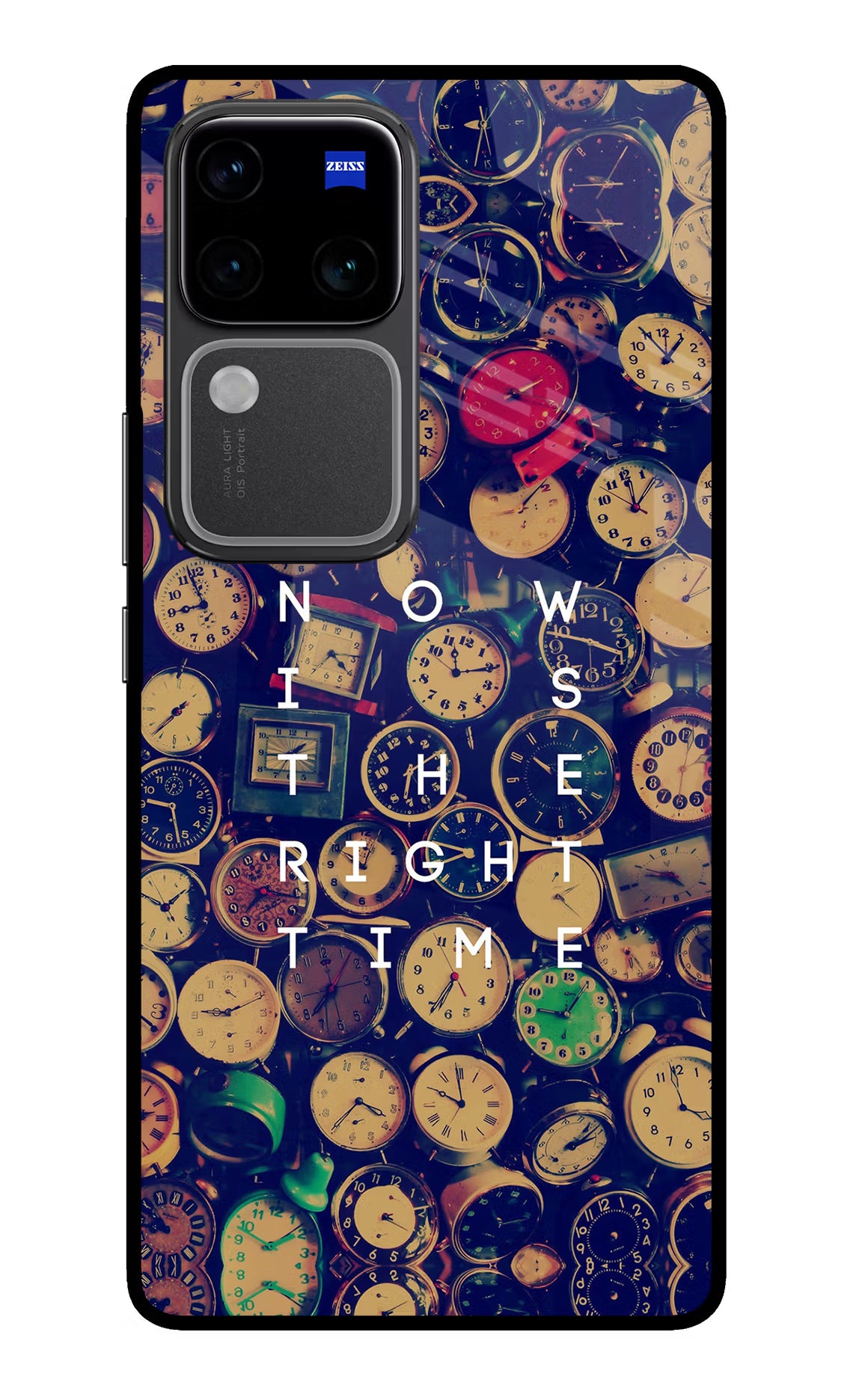 Now is the Right Time Quote Vivo V30 Pro 5G Glass Case