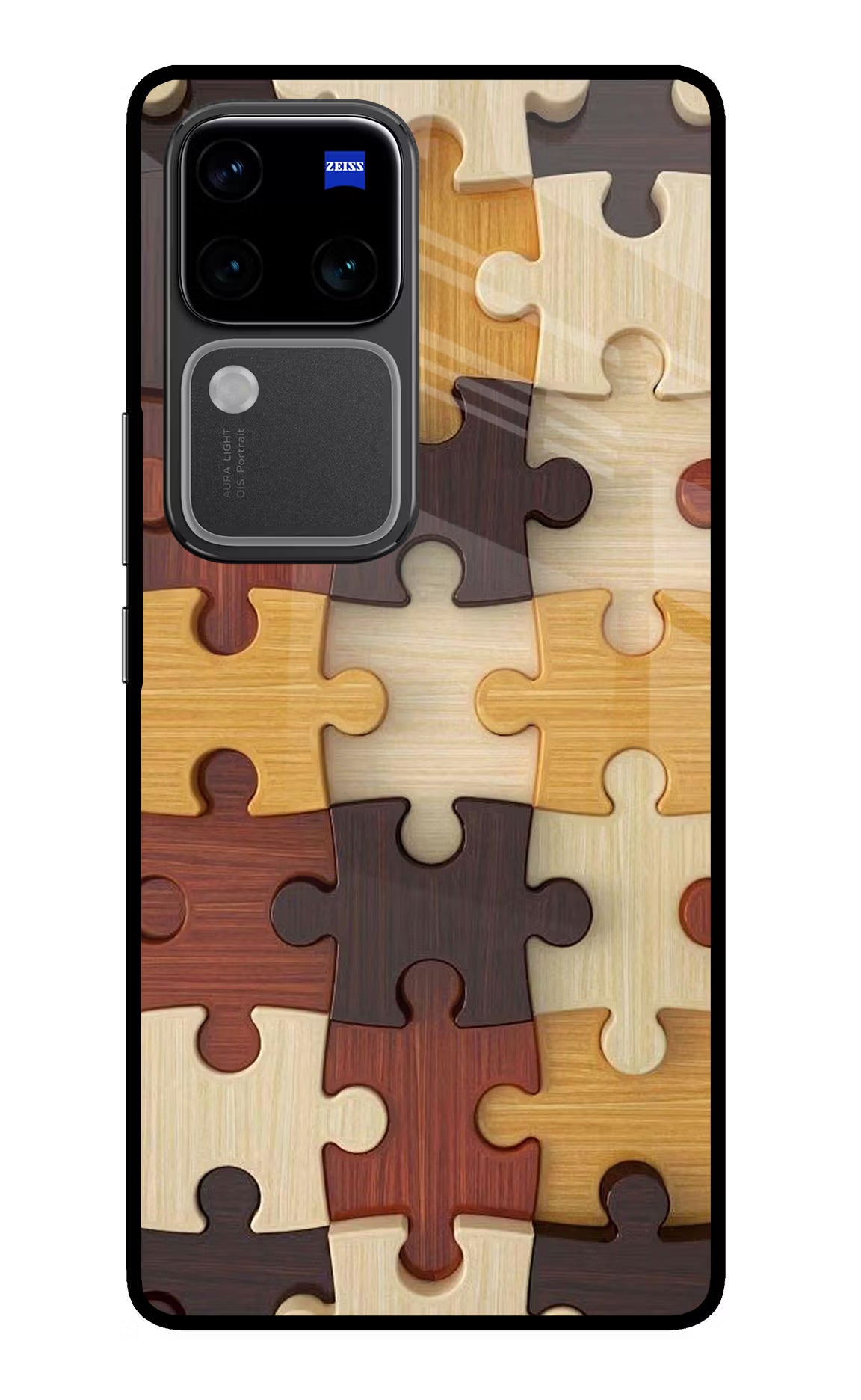 Wooden Puzzle Vivo V30 Pro 5G Glass Case