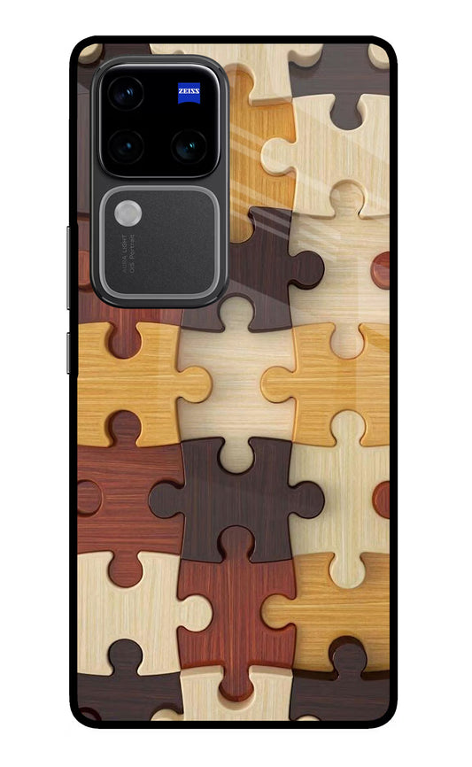 Wooden Puzzle Vivo V30 Pro 5G Glass Case