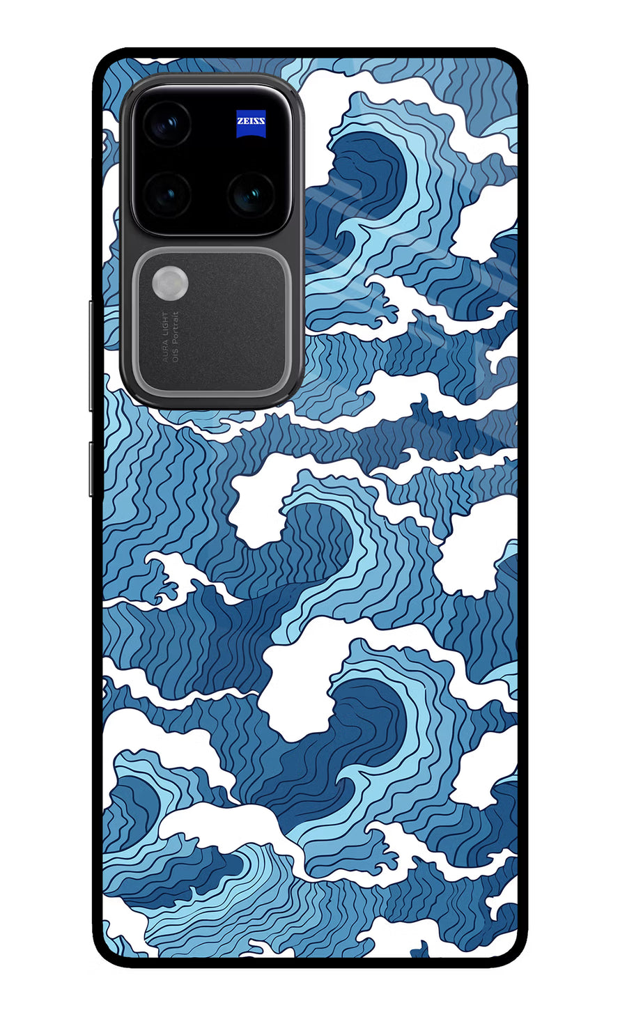Blue Waves Vivo V30 Pro 5G Back Cover, Glass case