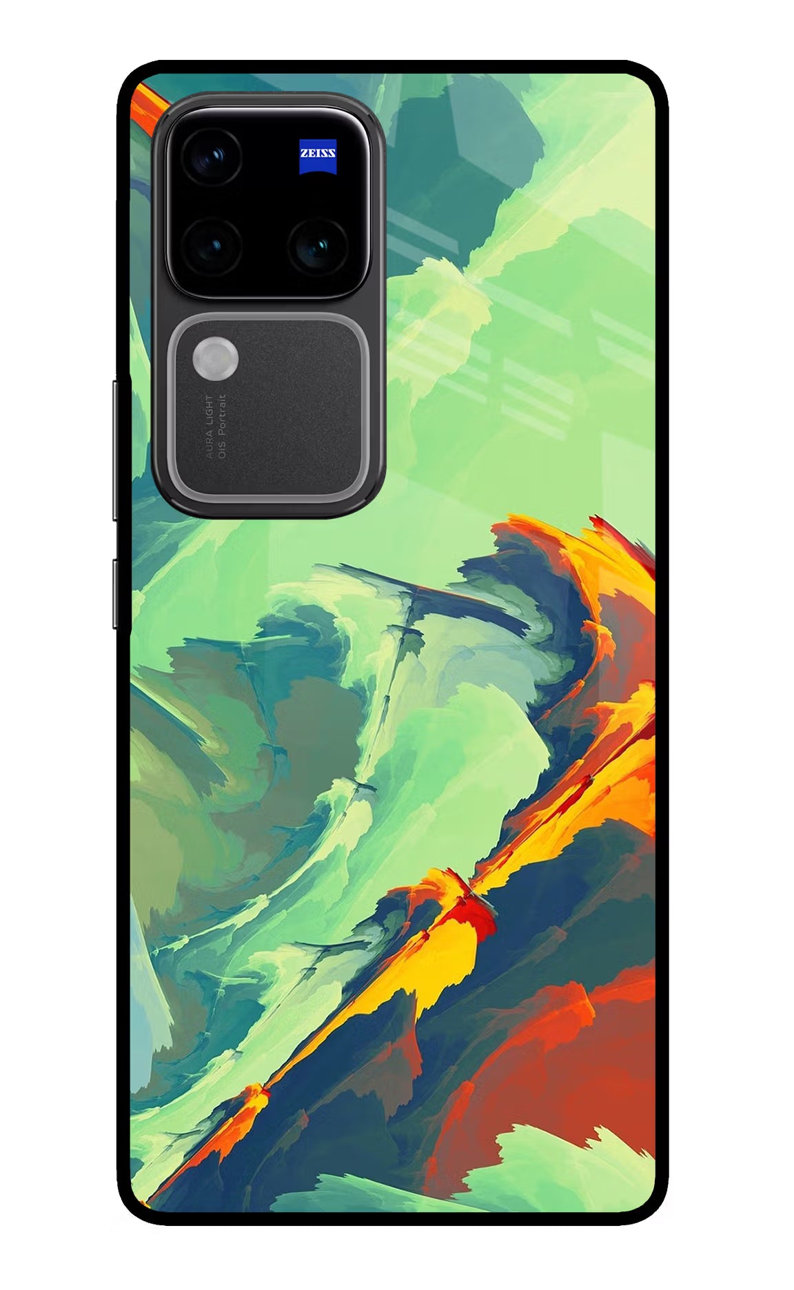Paint Art Vivo V30 Pro 5G Glass Case Back Cover by Casekaro