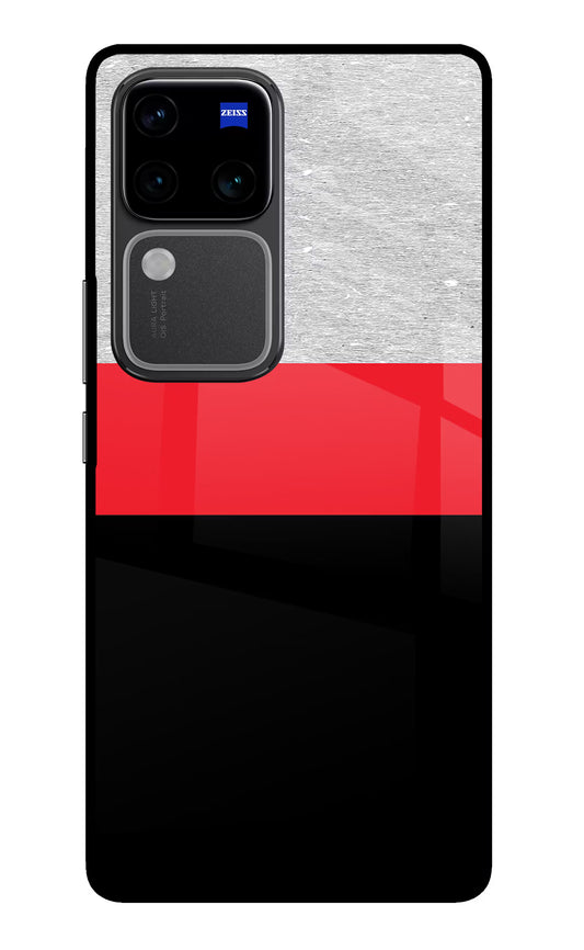 Tri Color Pattern Vivo V30 Pro 5G Glass Case