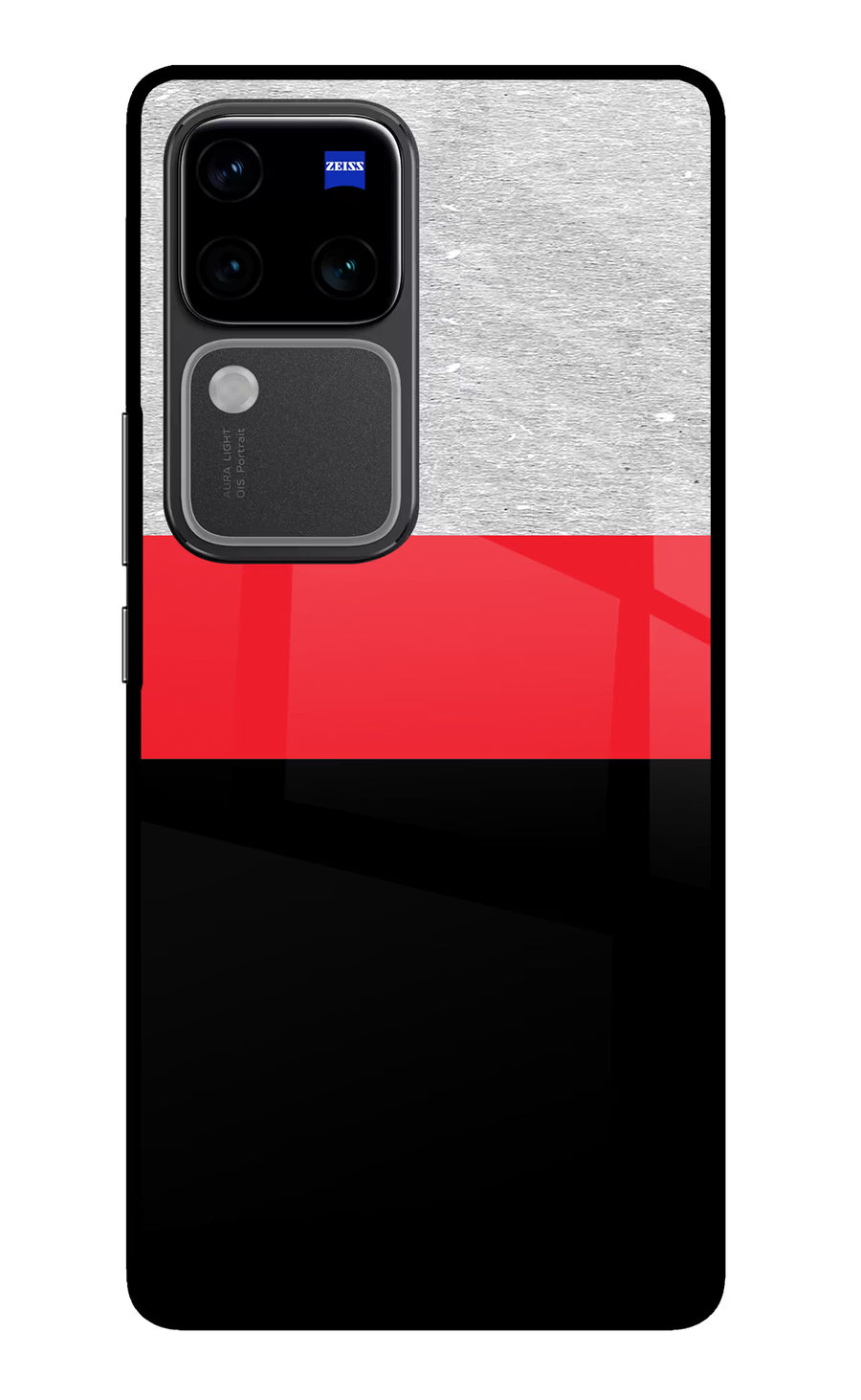 Tri Color Pattern Vivo V30 Pro 5G Back Cover, Glass case