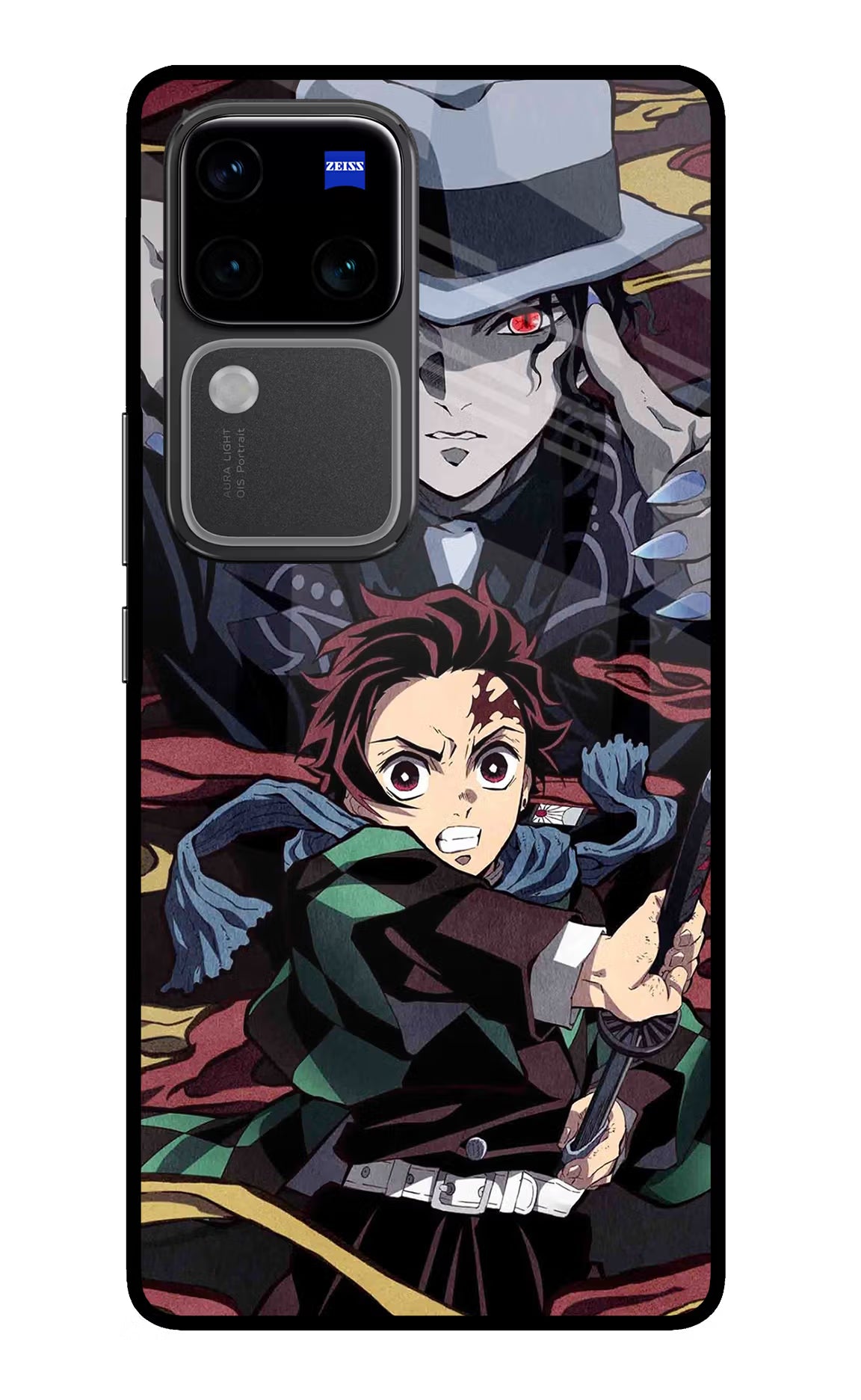 Demon Slayer Vivo V30 Pro 5G Glass Case Back Cover by Casekaro