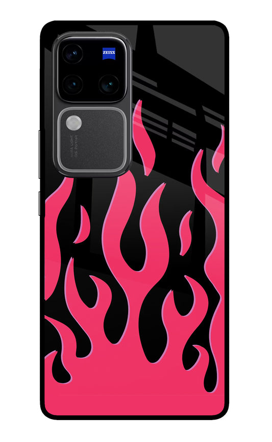 Fire Flames Vivo V30 Pro 5G Glass Case