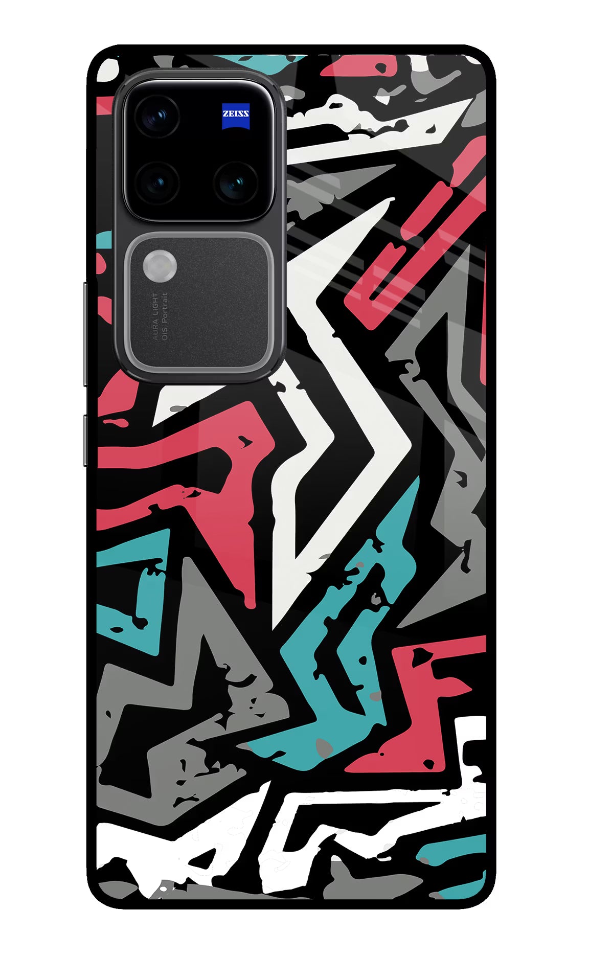 Geometric Graffiti Vivo V30 Pro 5G Glass Case
