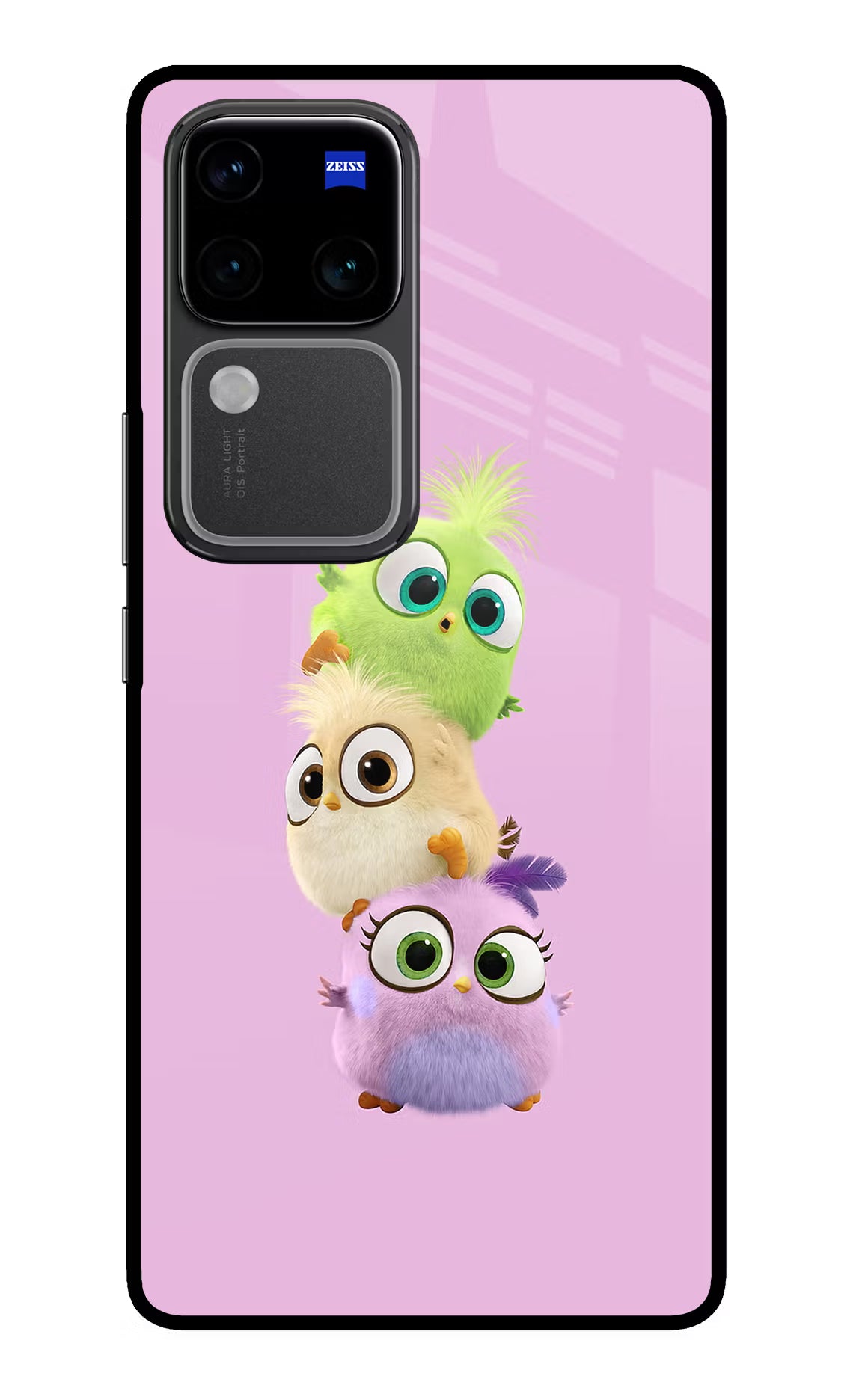 Cute Little Birds Vivo V30 Pro 5G Glass Case Back Cover by Casekaro