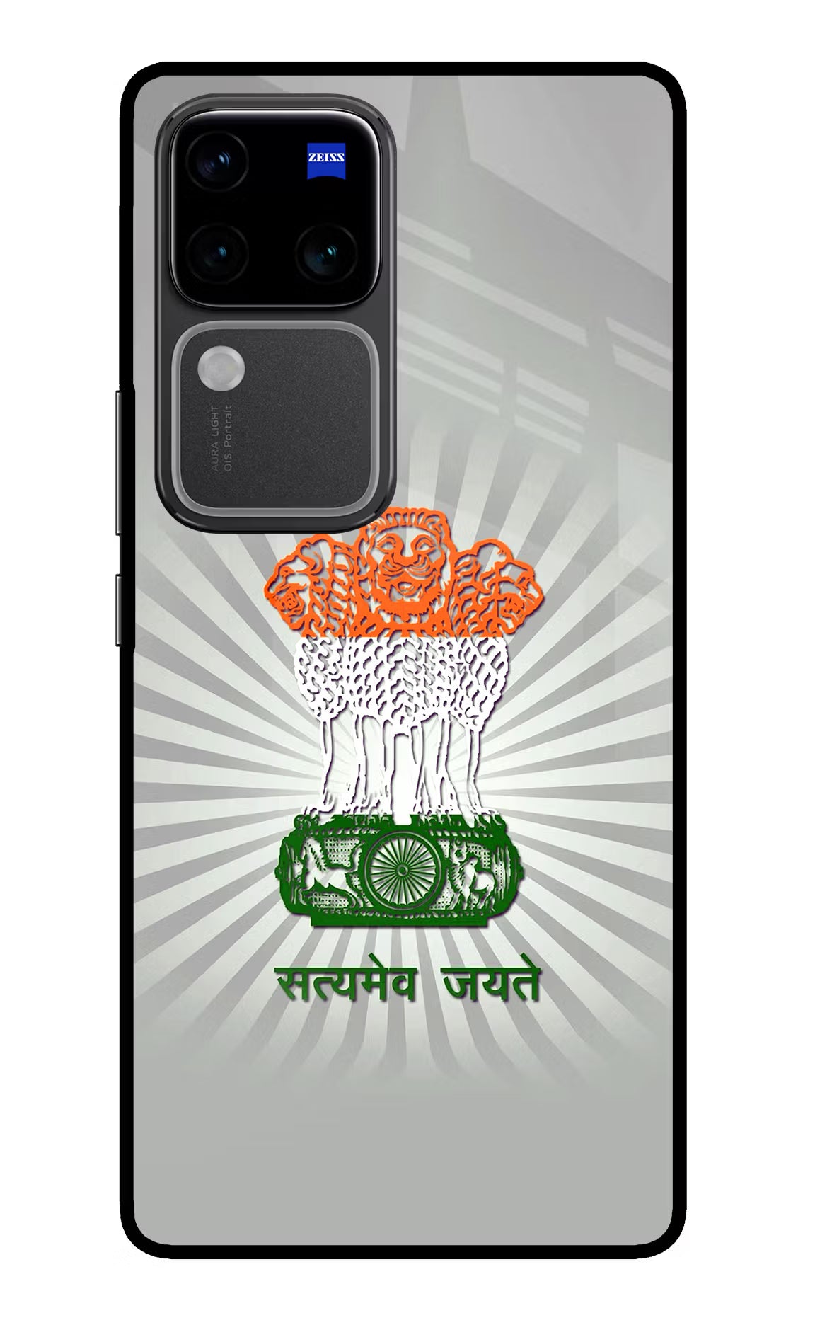 Satyamev Jayate Art Vivo V30 Pro 5G Glass Case Back Cover by Casekaro