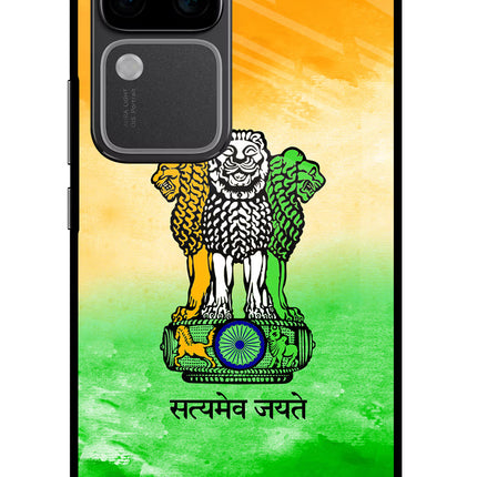 Satyamev Jayate Flag Vivo V30 Pro 5G Glass Case