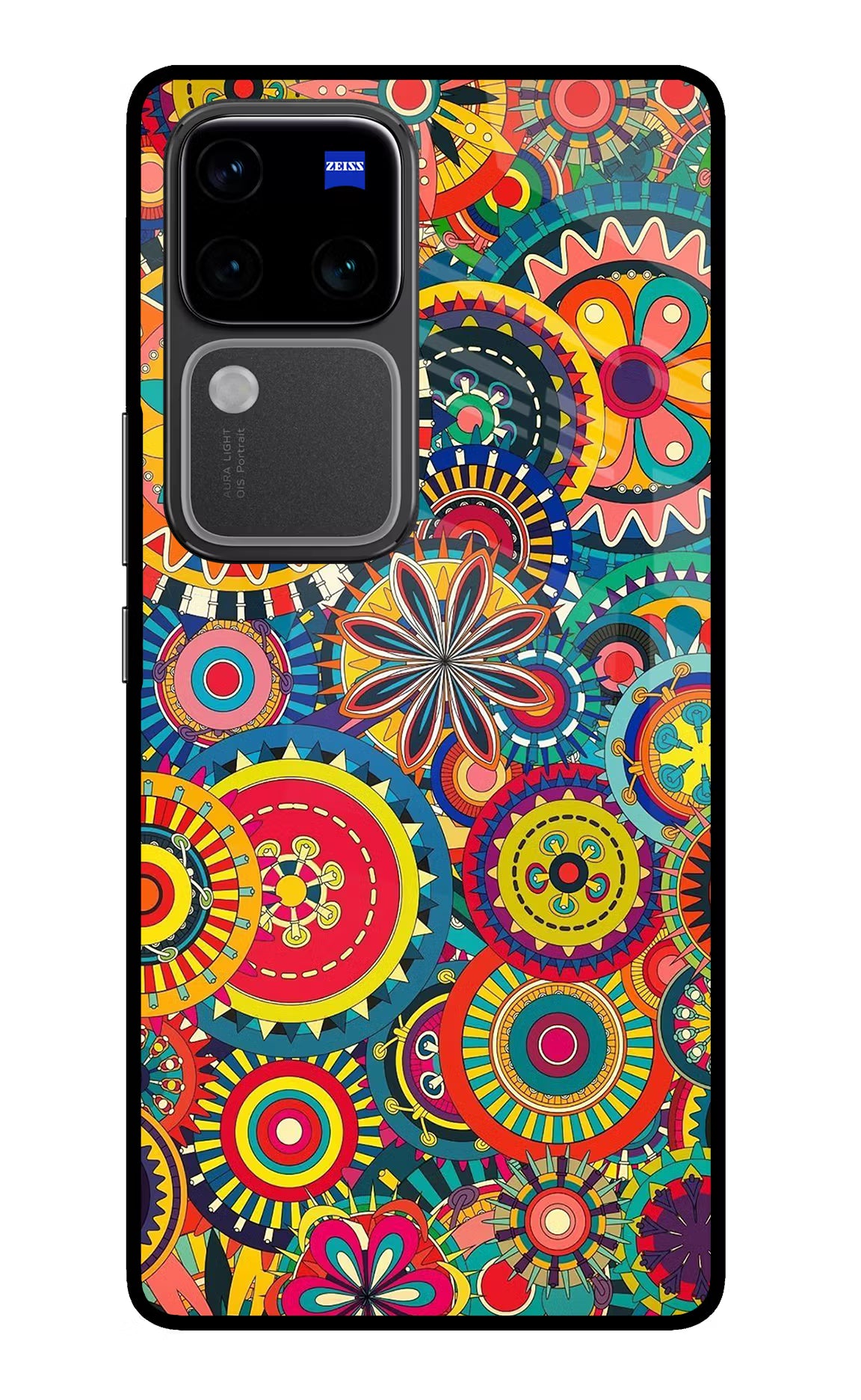 Gol Gol Art Vivo V30 Pro 5G Glass Case Back Cover by Casekaro