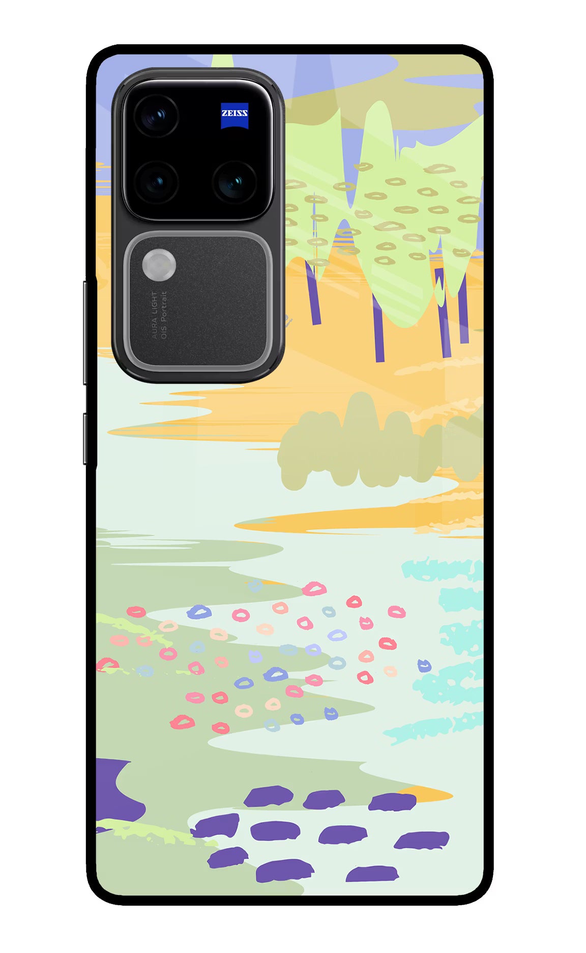 Scenery Vivo V30 Pro 5G Glass Case Back Cover by Casekaro