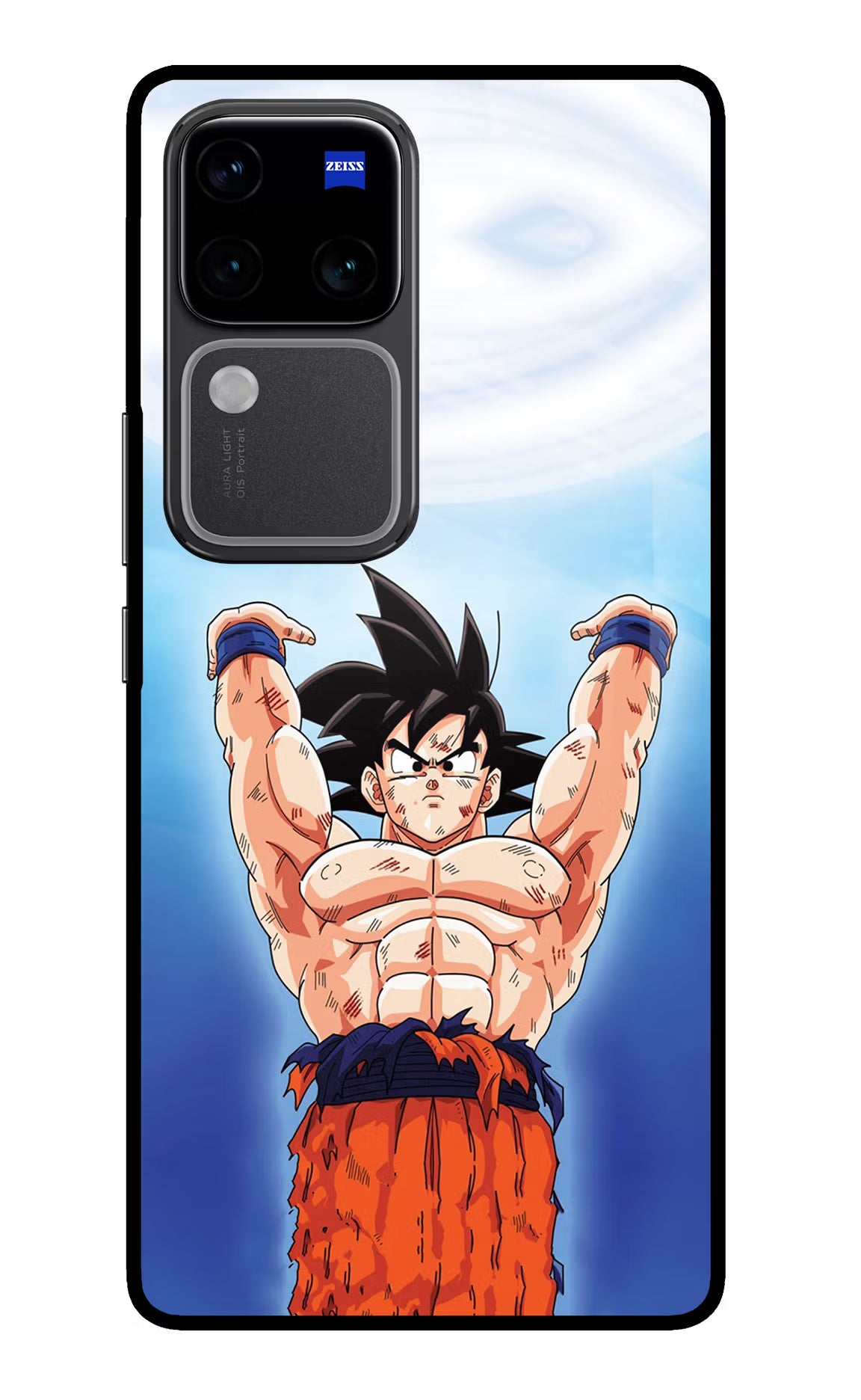 Goku Power Vivo V30 Pro 5G Glass Case Back Cover by Casekaro