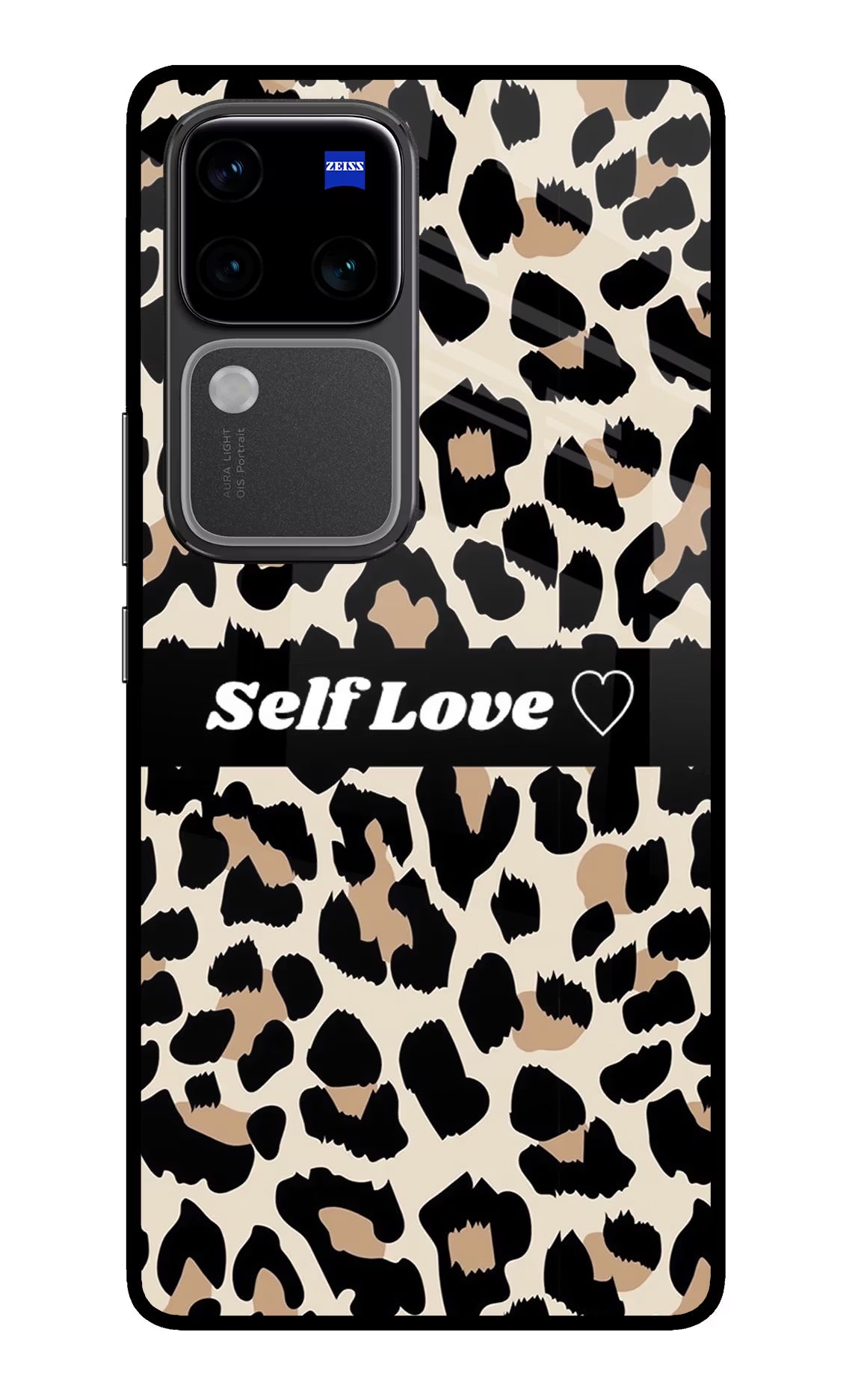 Leopard Print Self Love Vivo V30 Pro 5G Glass Case