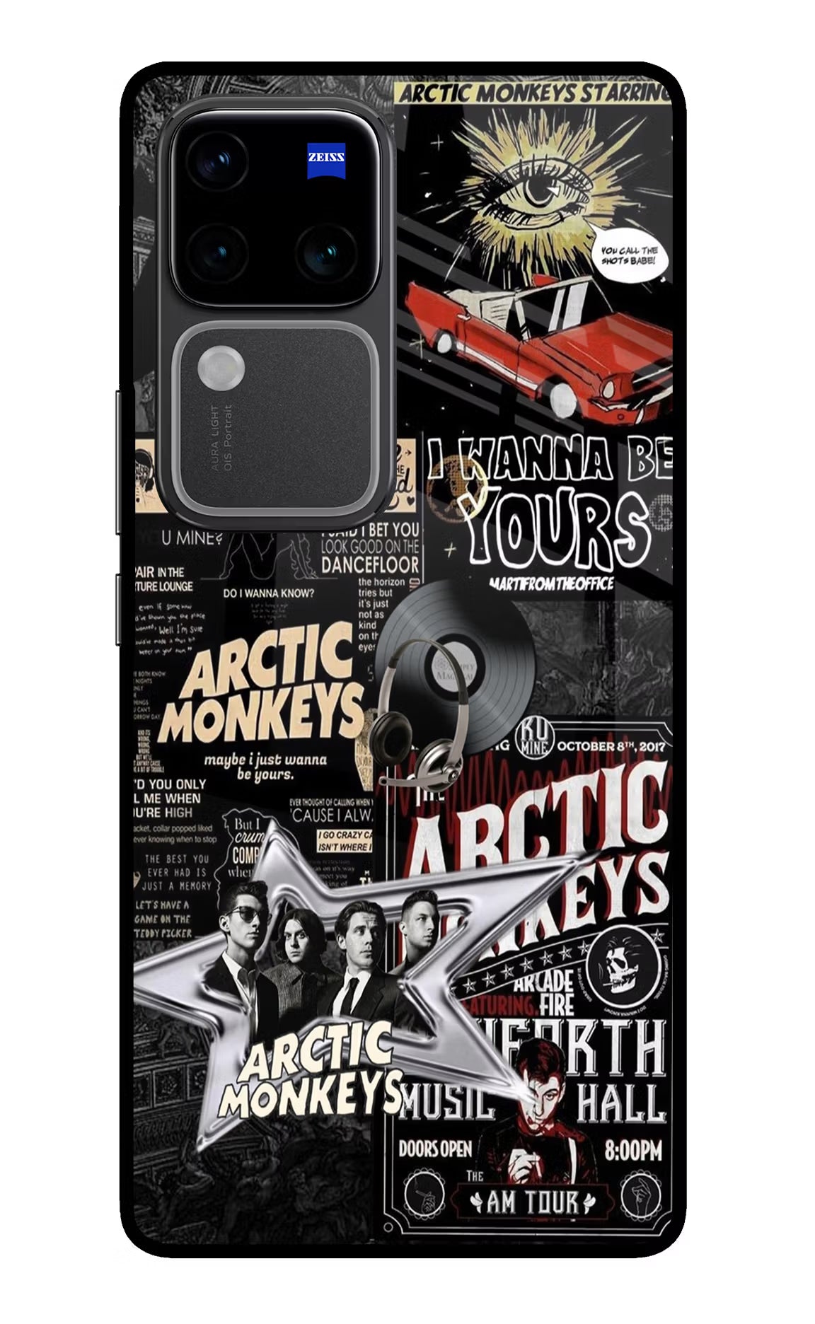 Arctic Monkeys Vivo V30 Pro 5G Glass Case Back Cover by Casekaro