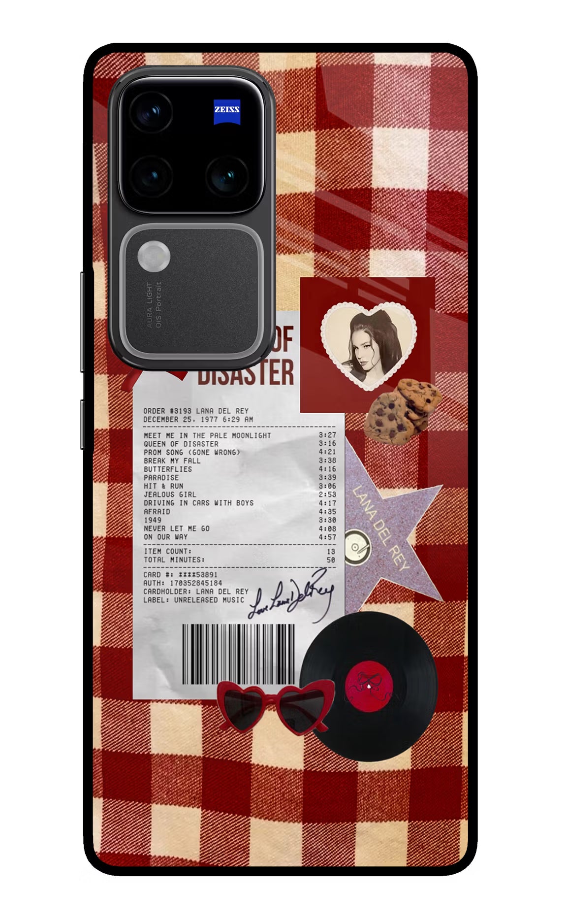 Queen of Disaster Vivo V30 Pro 5G Glass Case Back Cover by Casekaro