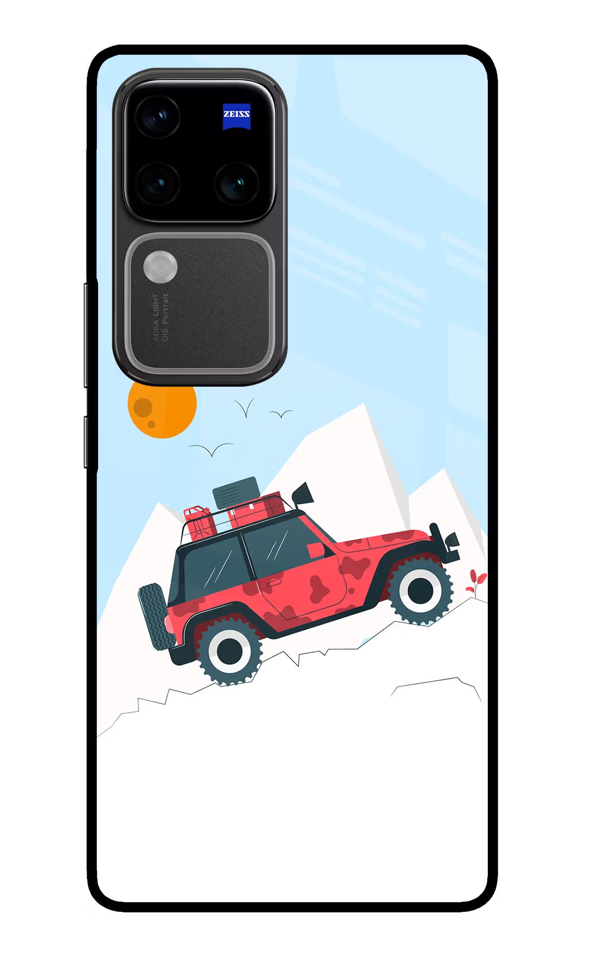 Mountain Trail Beast Vivo V30 Pro 5G Glass Case Back Cover by Casekaro