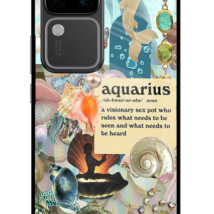 Aquarius Zodiac Vivo V30 Pro 5G Glass Case
