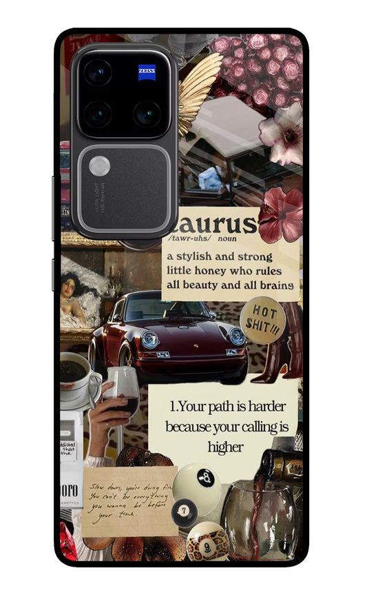 Taurus Zodiac Vivo V30 Pro 5G Glass Case
