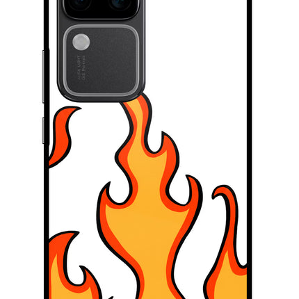 Fired Up – White Vivo V30 Pro 5G Glass Case