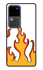 Fired Up – White Vivo V30 Pro 5G Glass Case