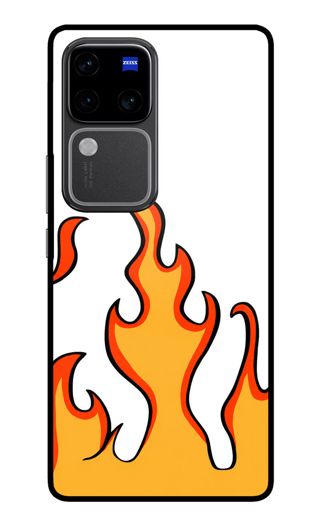 Fired Up – White Vivo V30 Pro 5G Glass Case