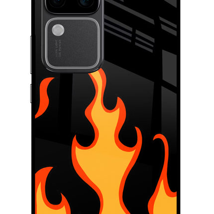 Fired Up – Black Vivo V30 Pro 5G Glass Case