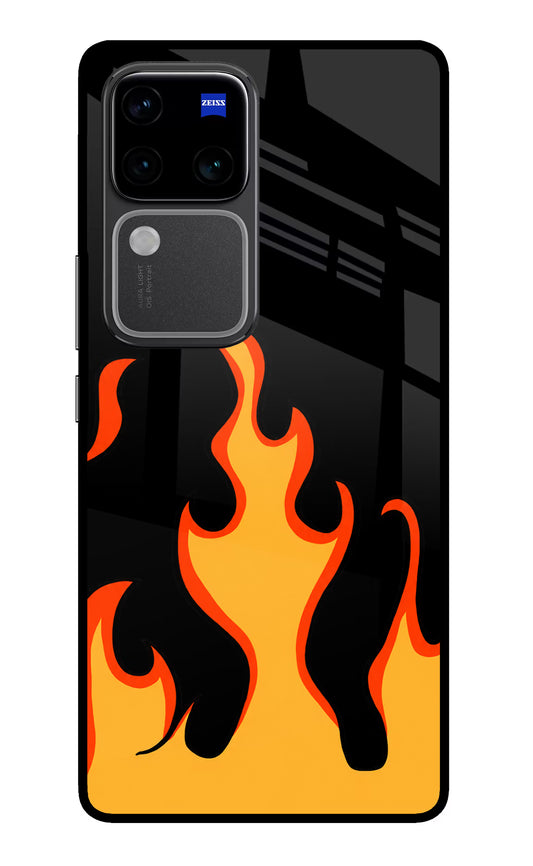 Fired Up – Black Vivo V30 Pro 5G Glass Case