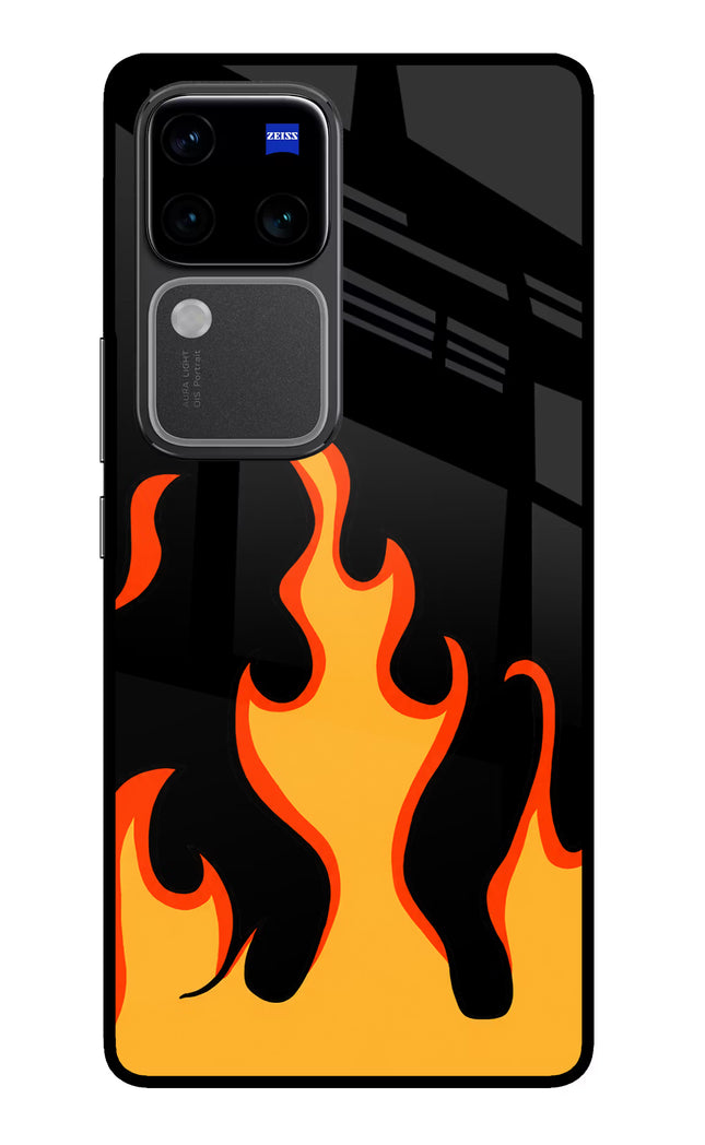 Fired Up – Black Vivo V30 Pro 5G Glass Case