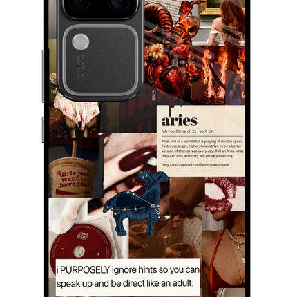 Zodiac Aries Vivo V30 Pro 5G Glass Case