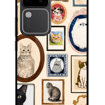 Mirror Cats Vivo V30 Pro 5G Glass Case