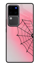 Pink Web Vivo V30 Pro 5G Glass Case