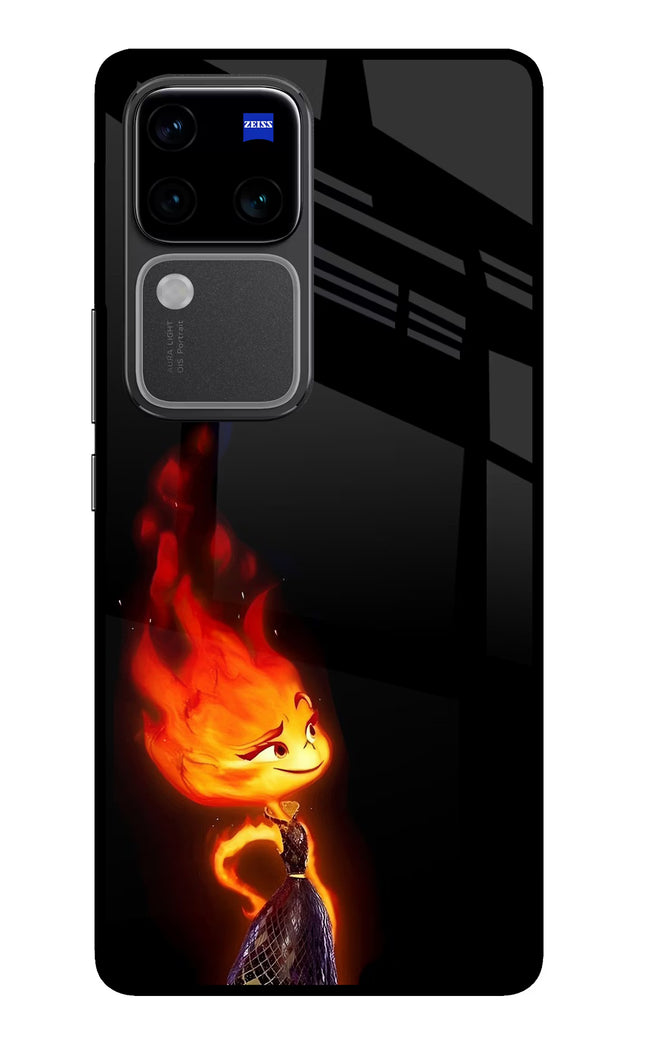 Ember Flame Vivo V30 Pro 5G Glass Case