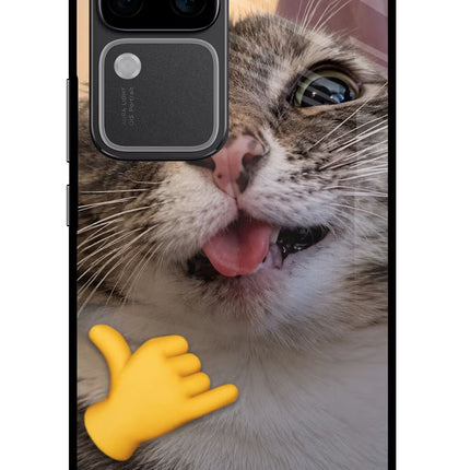 Silly Cat Call Vivo V30 Pro 5G Glass Case
