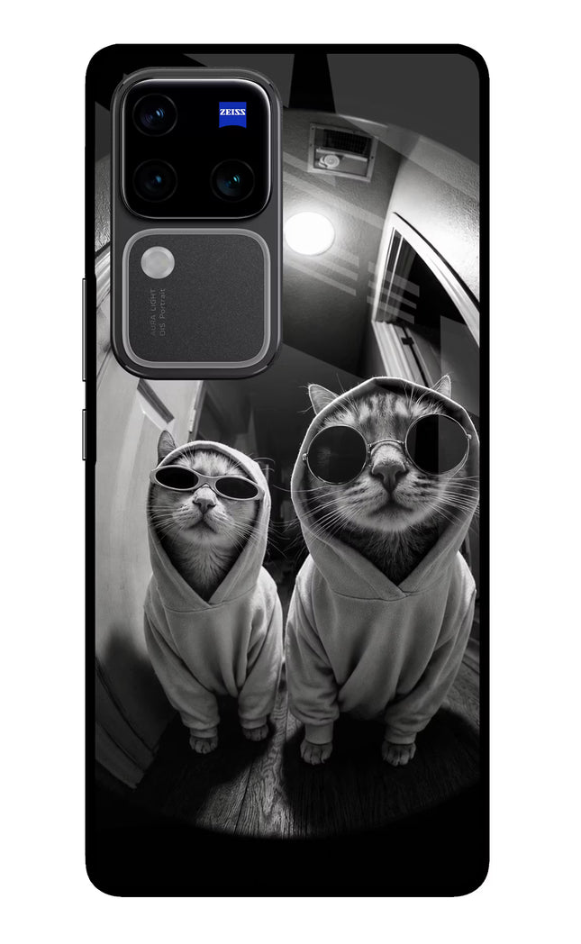 Hood Cats Vivo V30 Pro 5G Glass Case