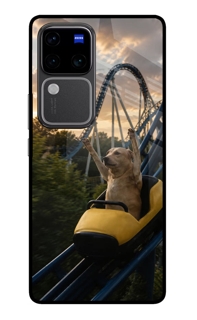 Rollercoaster Dog Vivo V30 Pro 5G Glass Case