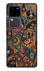 Folk Print Vivo V30 Pro 5G Glass Case