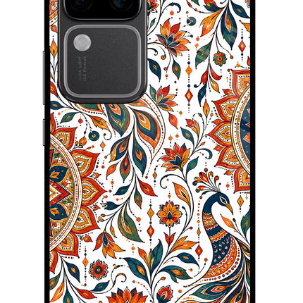 White Mayura Vivo V30 Pro 5G Glass Case
