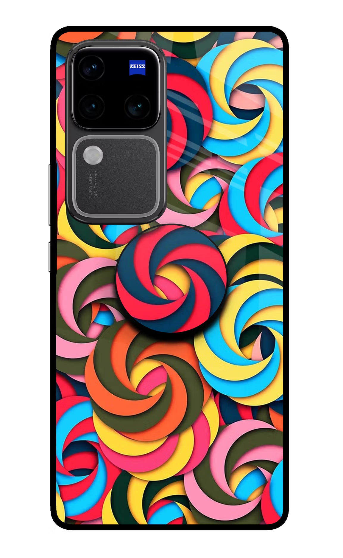 Spiral Pattern Vivo V30 Pro 5G Pop Case by Casekaro