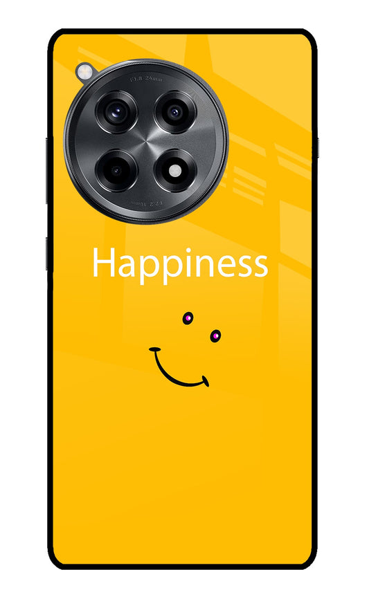 Happiness With Smiley OnePlus 12R Glass Case