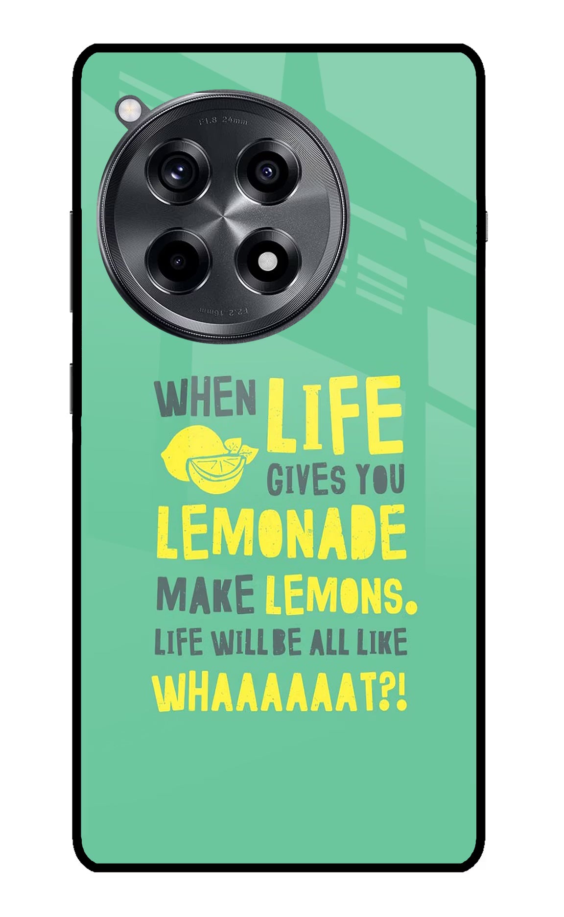 Quote OnePlus 12R Glass Case Back Cover by Casekaro